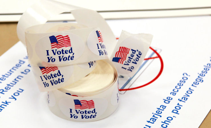 'I voted ' stickers
