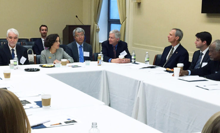 NSF director with members of Congress