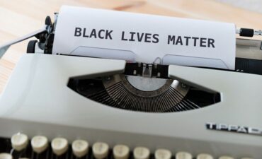 Black Lives Matter typed out on typewriter