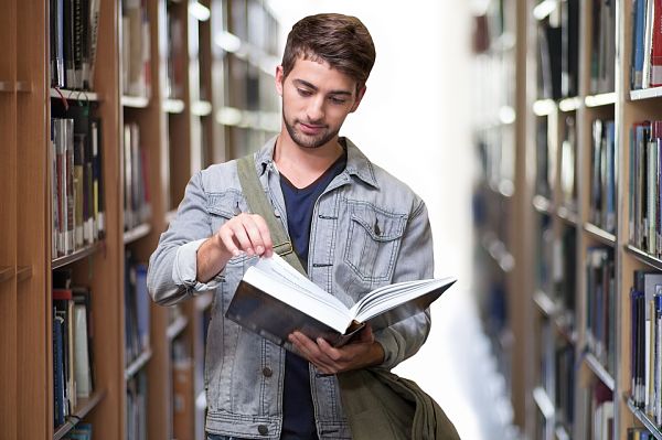 Student Reading a Book