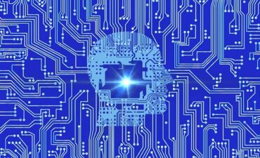 Photo shows outline of a head with circuits connected to it.