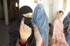 women voting in Kabul